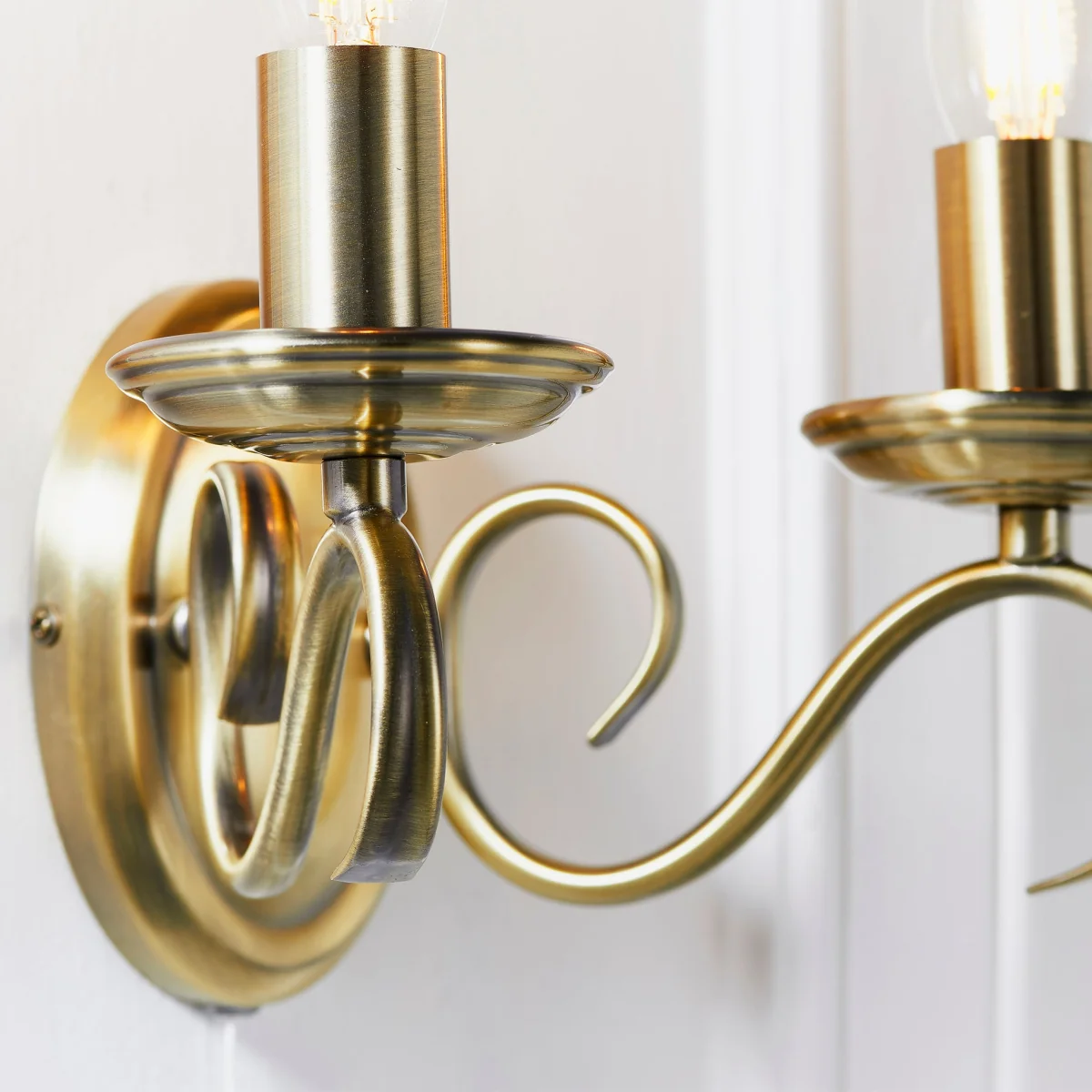 Bernice 2 Light Wall Light Antique Brass – image 3