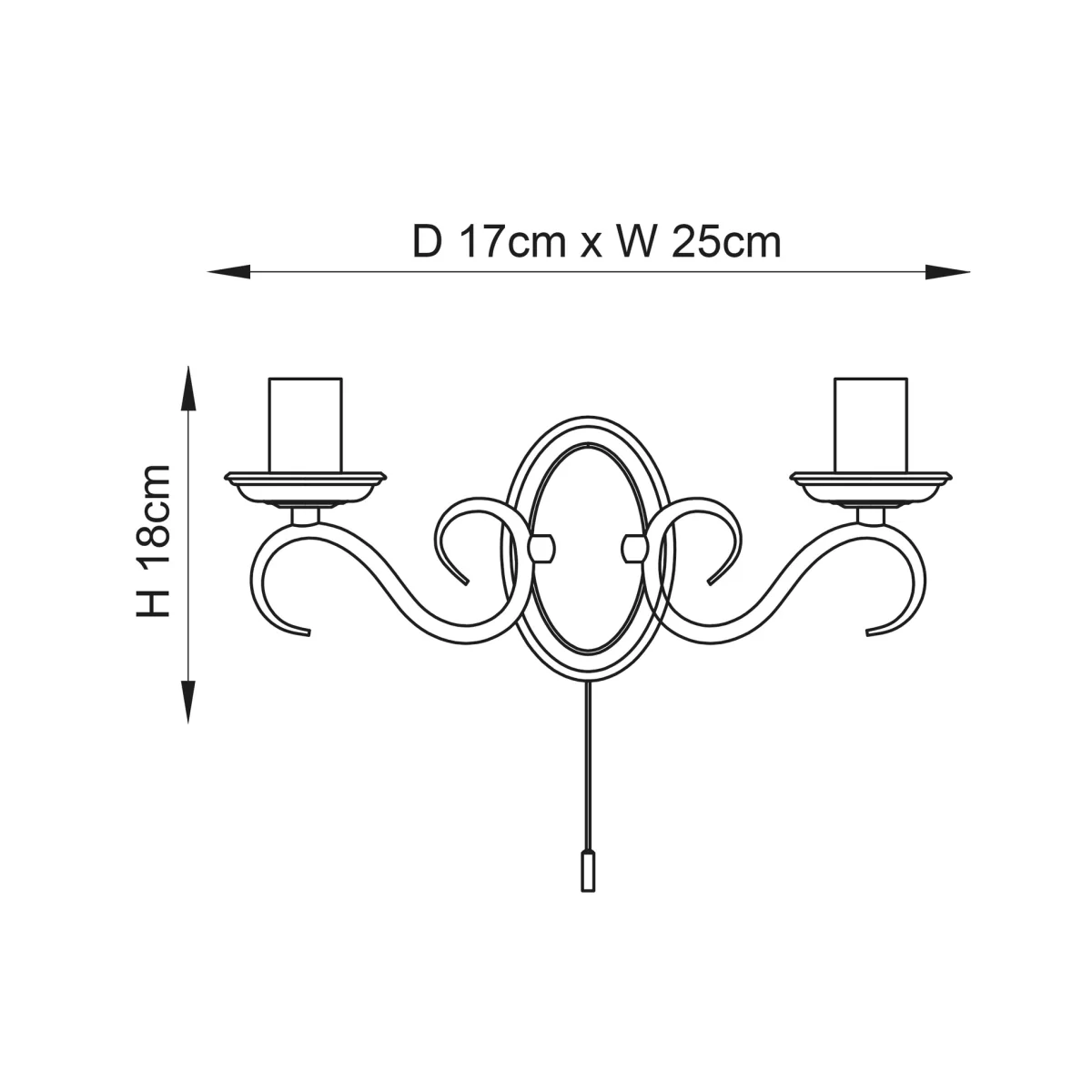 Bernice 2 Light Wall Light Antique Brass – image 8
