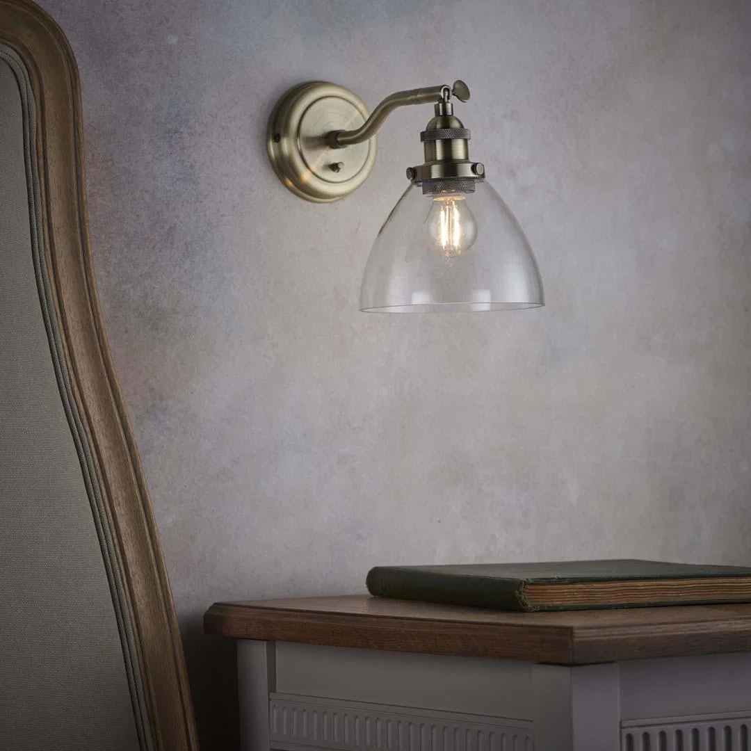 Hansen Wall Light Antique Brass – image 1