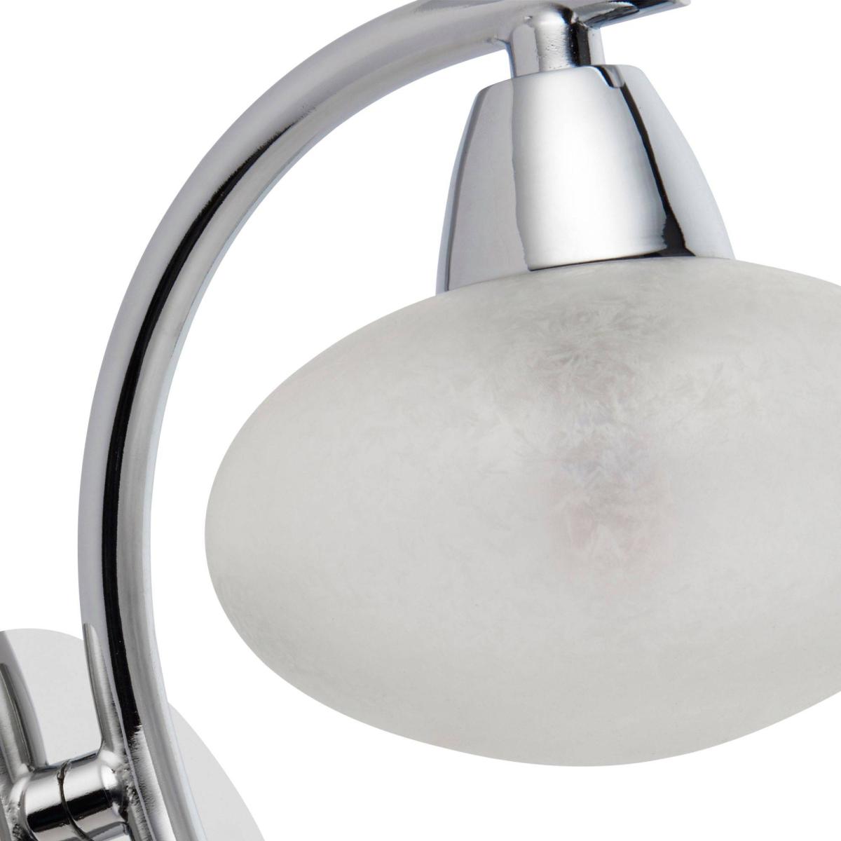 Sion 1 Light Polished Chrome Indoor Wall Light with a Frosted Glass Shade – image 3