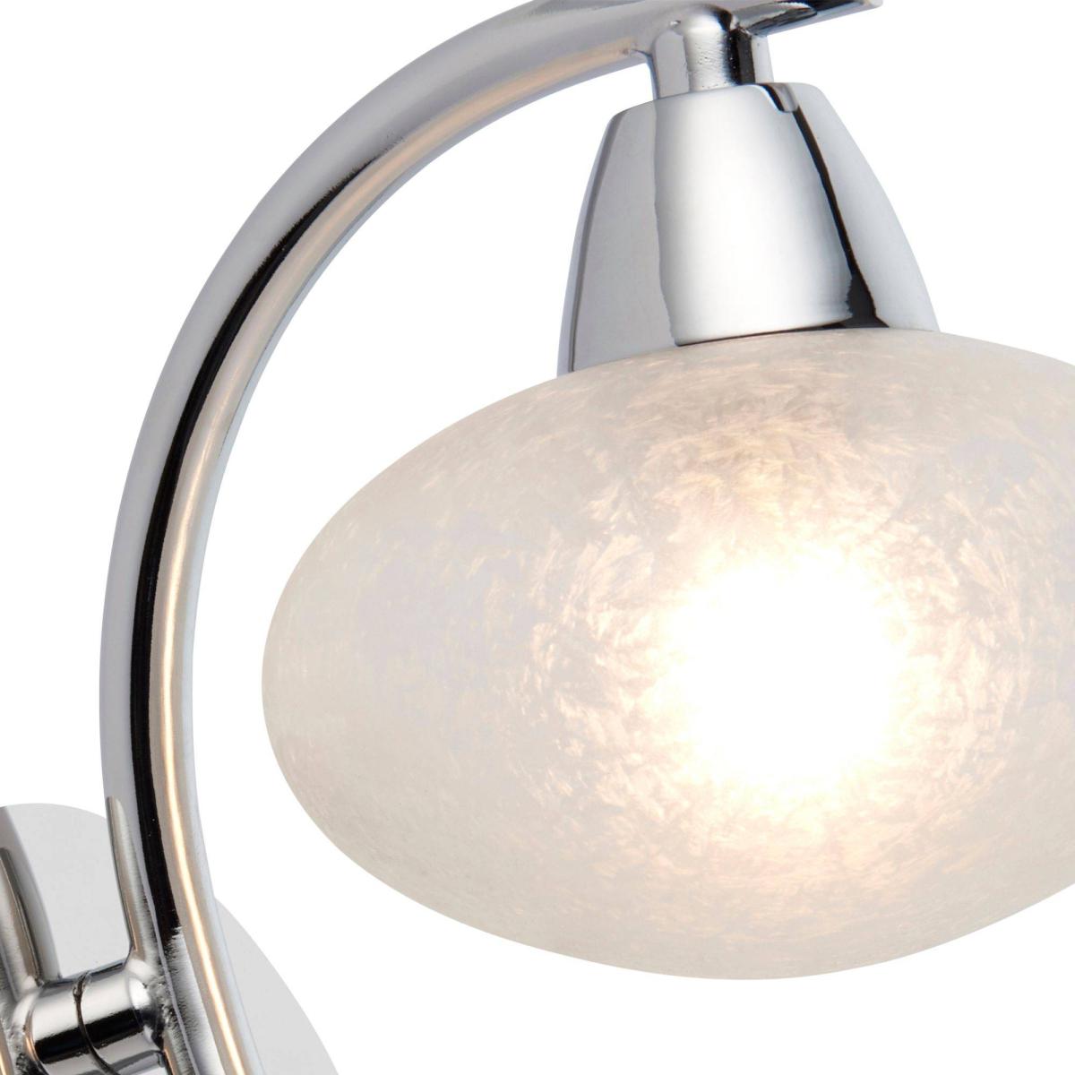 Sion 1 Light Polished Chrome Indoor Wall Light with a Frosted Glass Shade – image 4