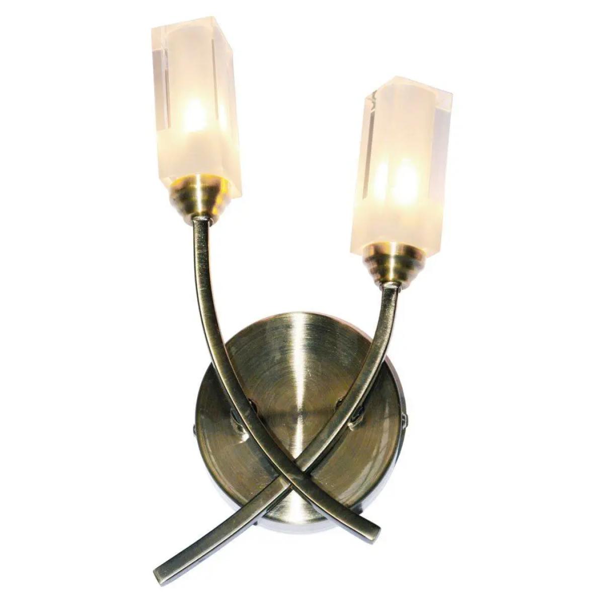 Icarus 2 Light Wall Light Antique Brass – image 2