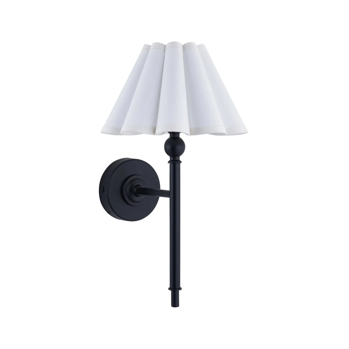 Sylvie Matt Black & White Cotton Wall Light – image 8