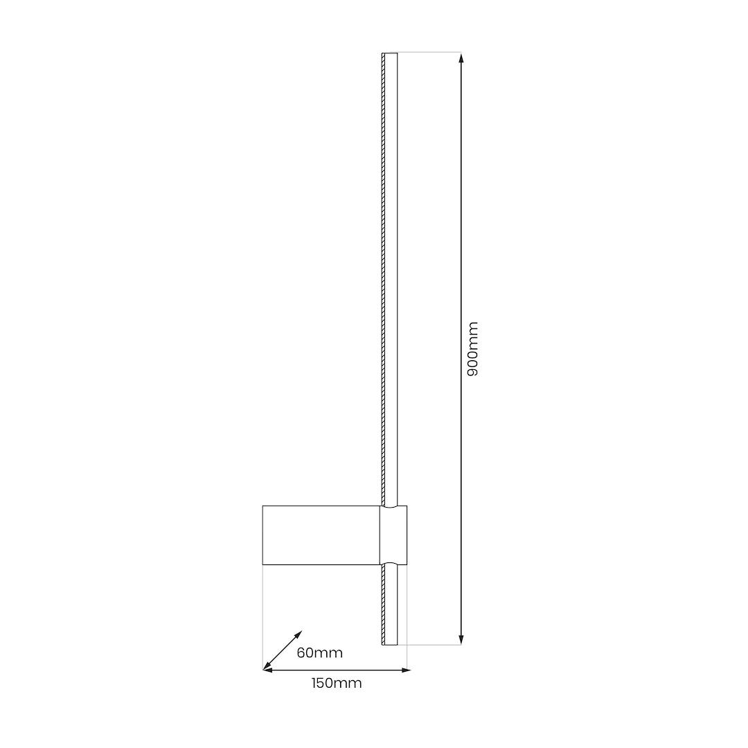 Swing Black Wall Light 90cm – image 4