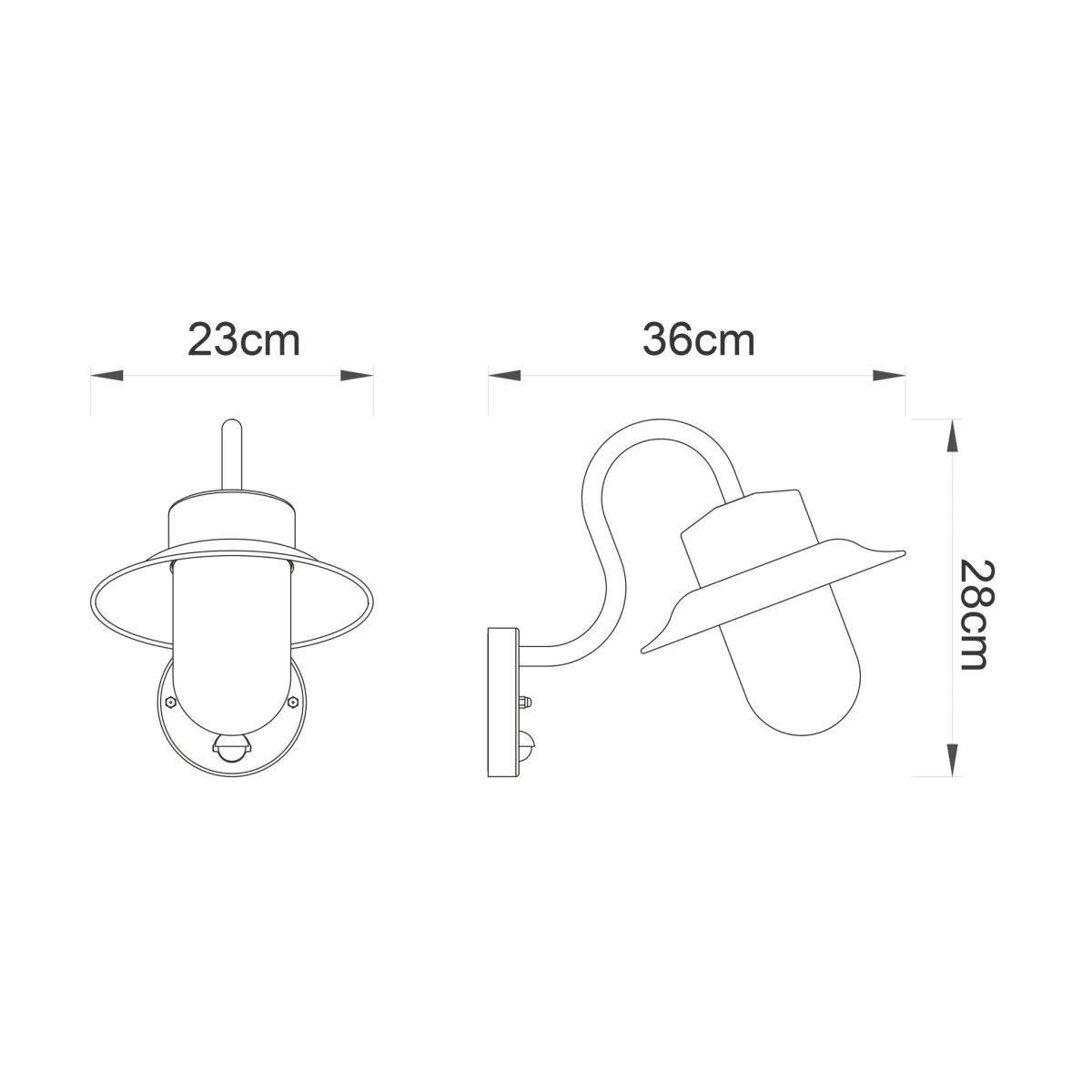 Chesham PIR 1 Light Wall Light Black – image 8