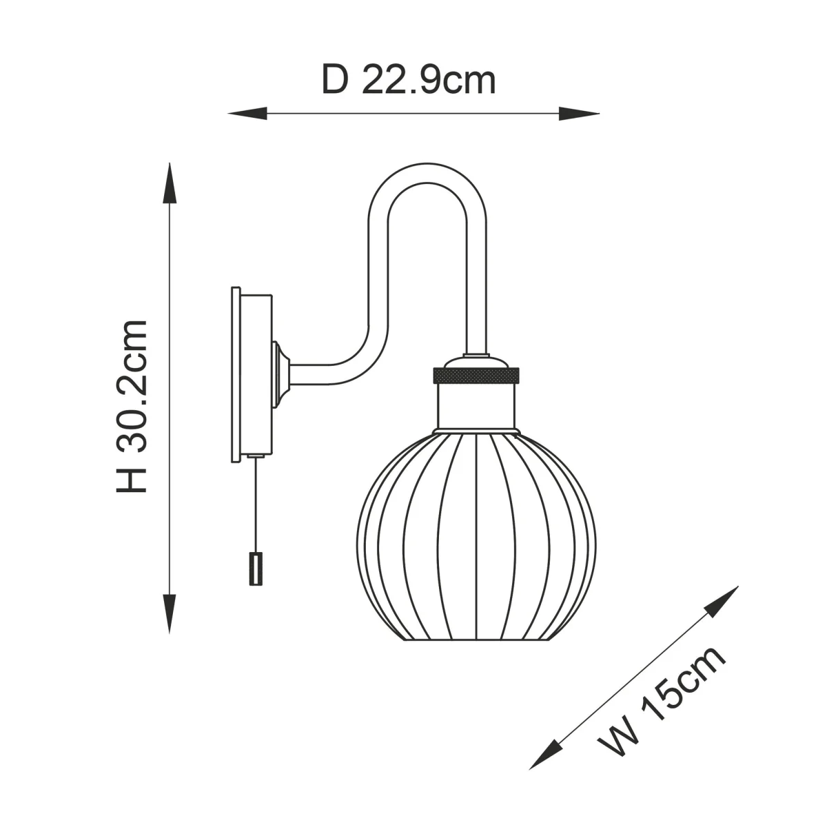 Kendall Wall Light IP44 Satin Brass – image 6