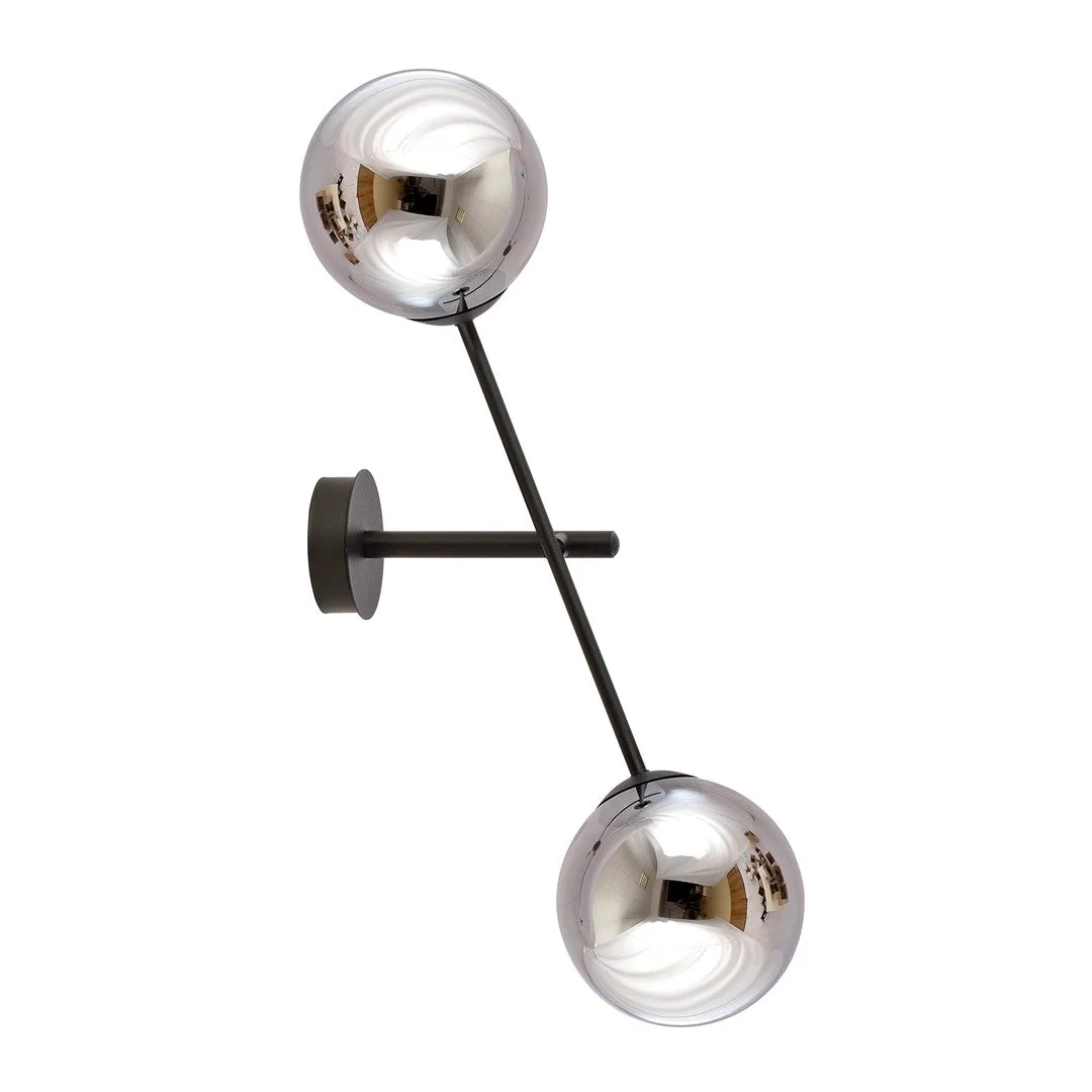 Linear 2 Light Wall Light Black & Graphite – image 5