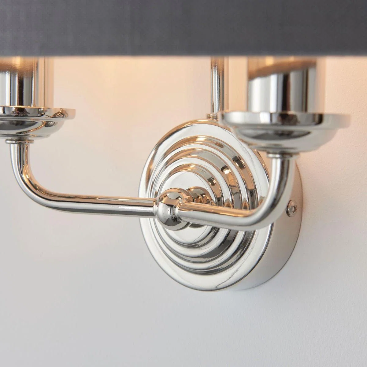 Highclere 2 Light Nickel & Charcoal Wall Light – image 6