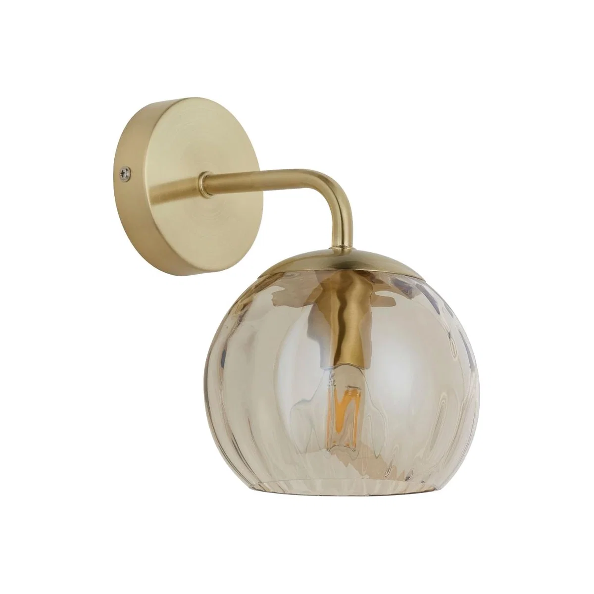 Dimple Satin Brass Wall Light – image 1