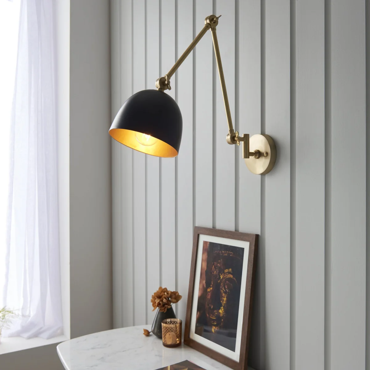 Lehal Swing Arm Wall Light Brass – image 6