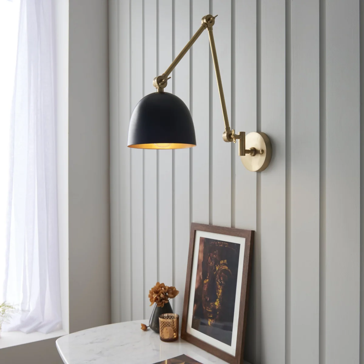 Lehal Swing Arm Wall Light Brass – image 7