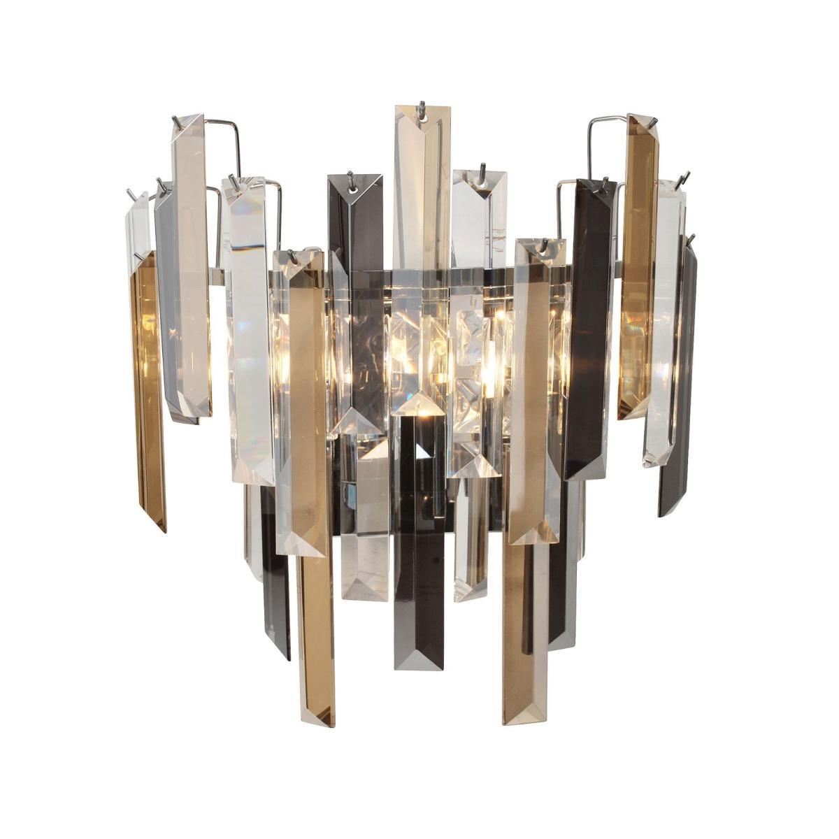 Onega 1 Light Champagne and Smoked Wall Light – image 3
