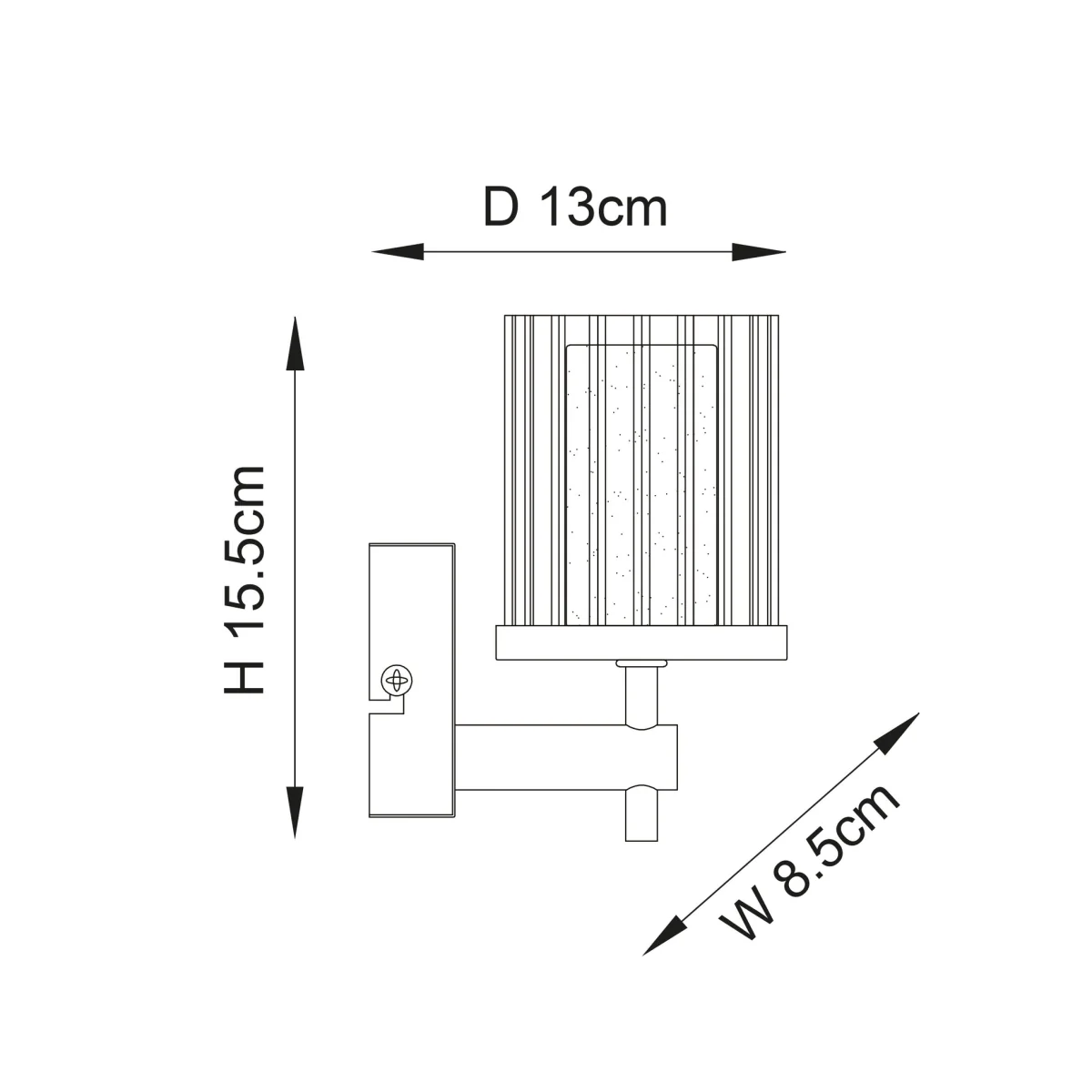 Britton Wall Light Chrome – image 3