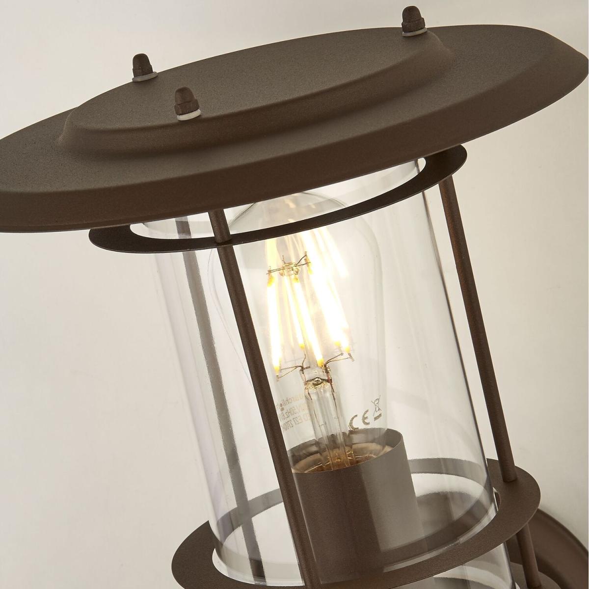 Chorno Rust Brown Edgeware Wall Light with Sensor - Brown – image 2