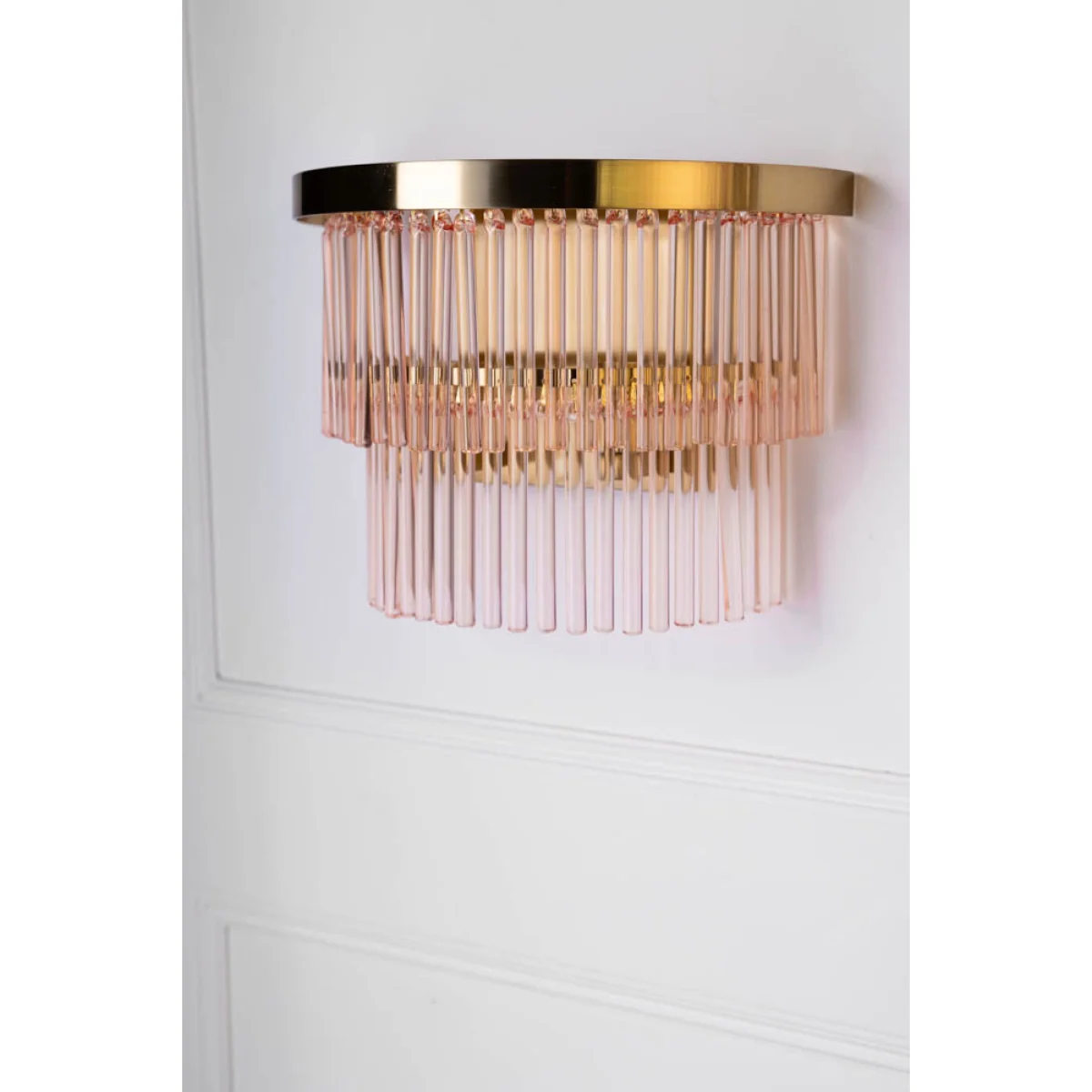 Pink Tiered Glass Wall Light – image 3