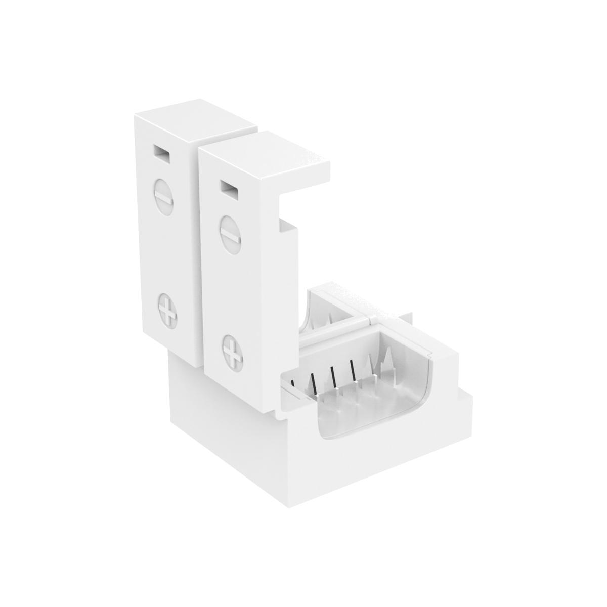 6 Pin Single Strip Light connector - White – image 1