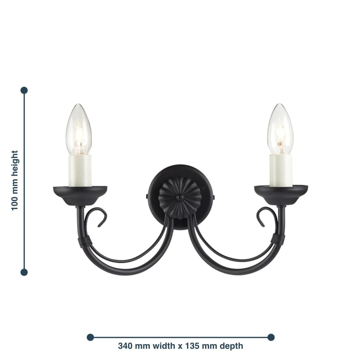 Elstead Lighting Chartwell Wall Light Black - Black – image 3