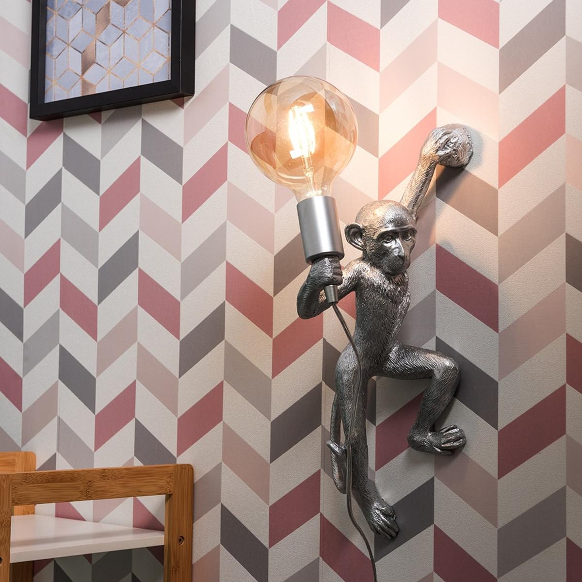George Monkey Silver Indoor Wall Light - Silver – image 2