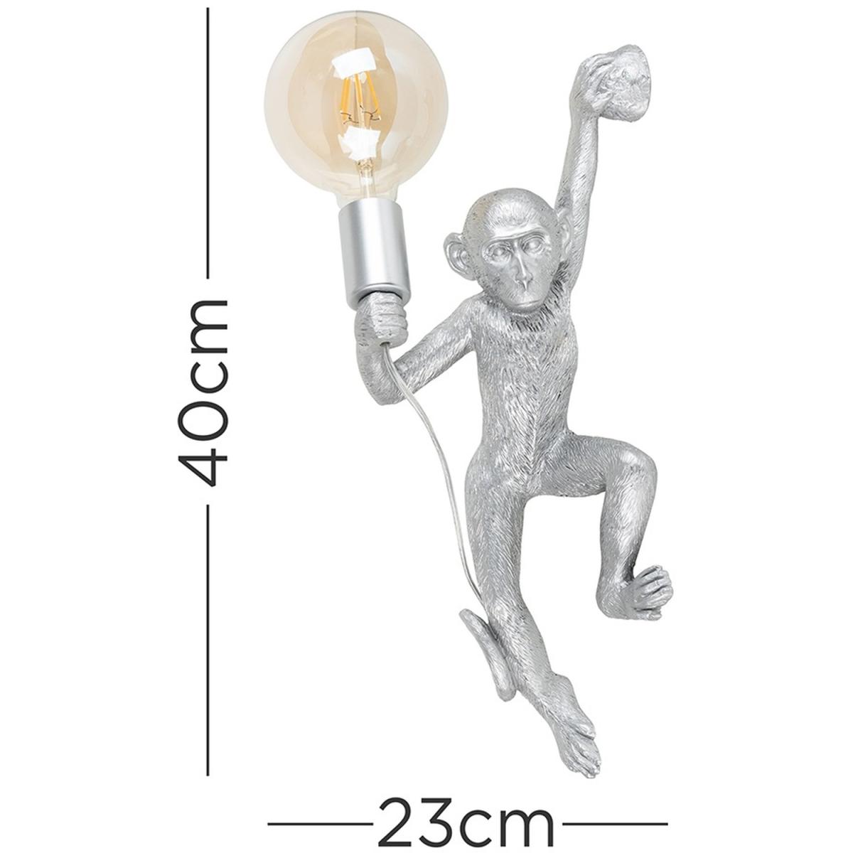 George Monkey Silver Indoor Wall Light - Silver – image 3