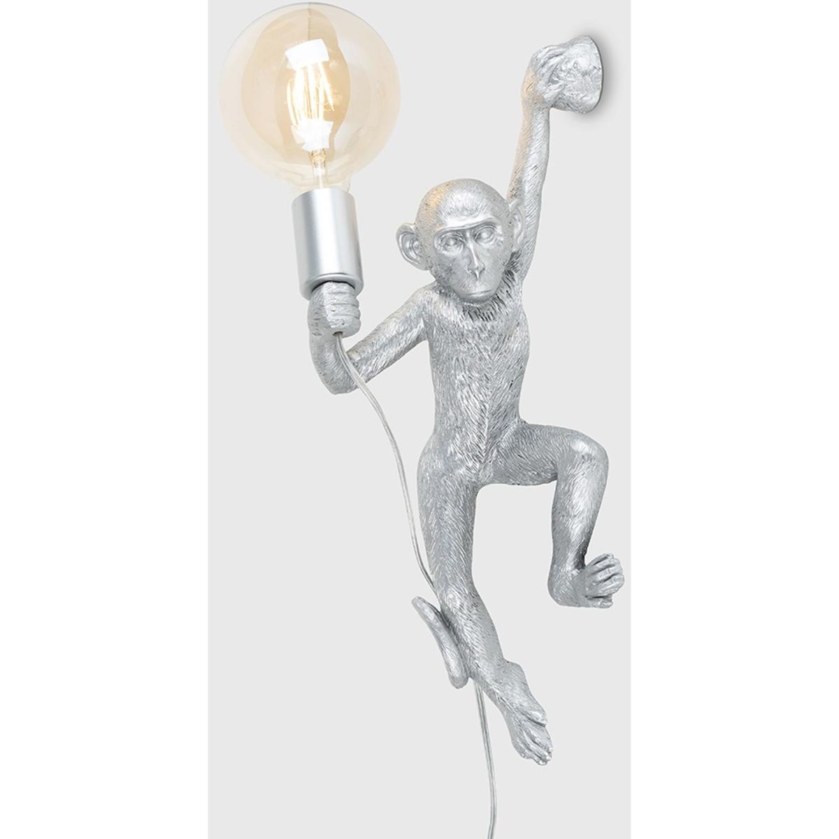 George Monkey Silver Indoor Wall Light - Silver – image 4