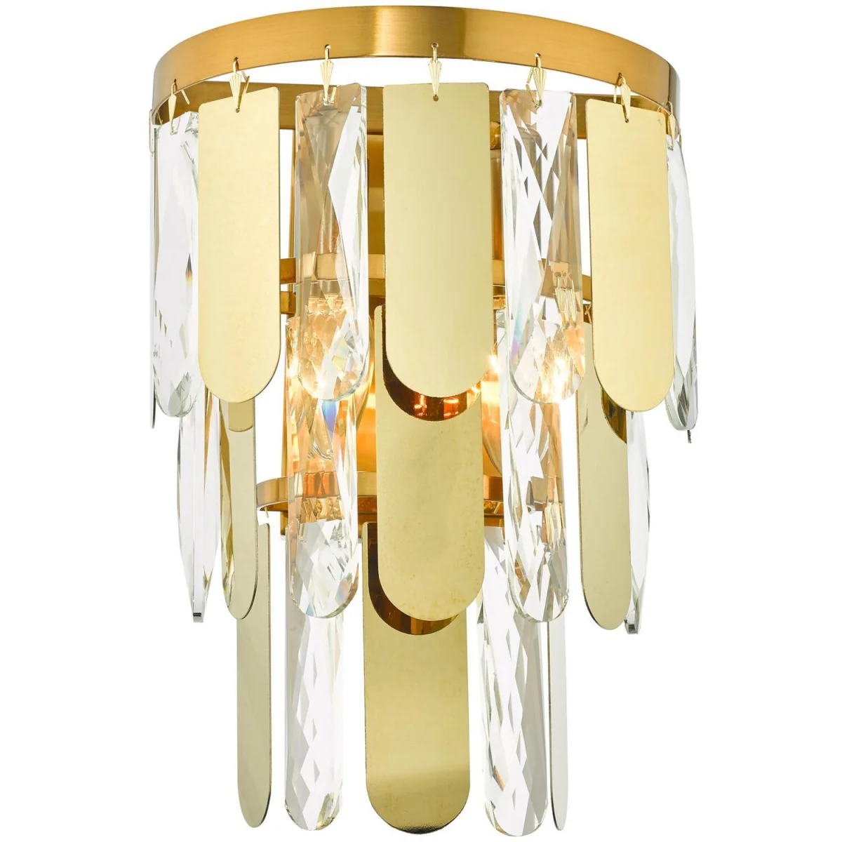 Amira 2 Light Wall Light Polished Gold Crystal - yellow – image 4