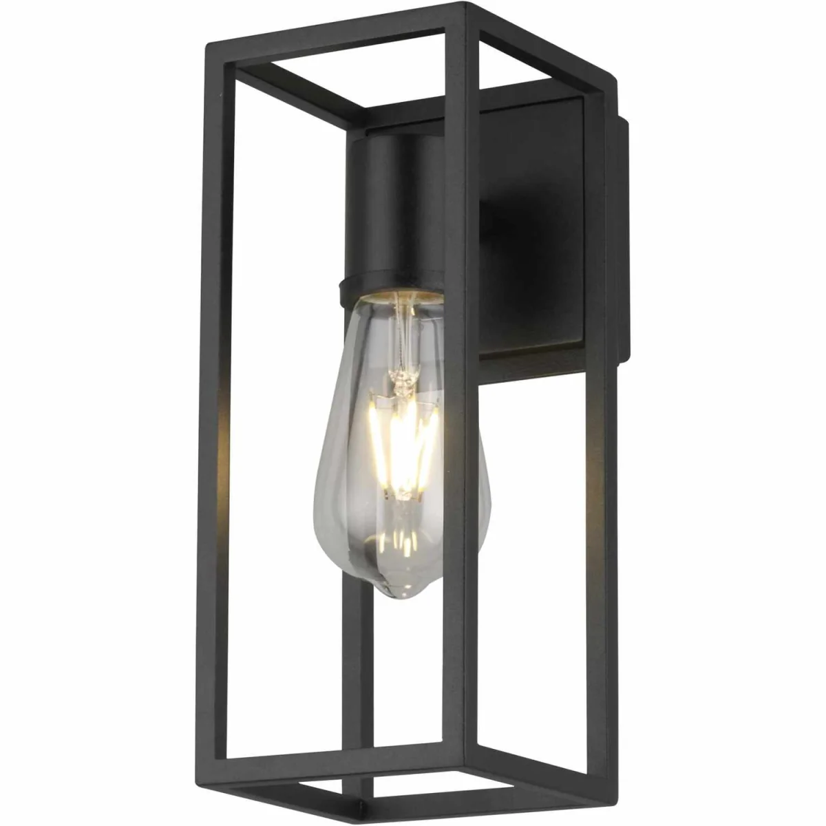 Set of 2 Hale Black IP44 Outdoor Wall Lights - Black Paint – image 2