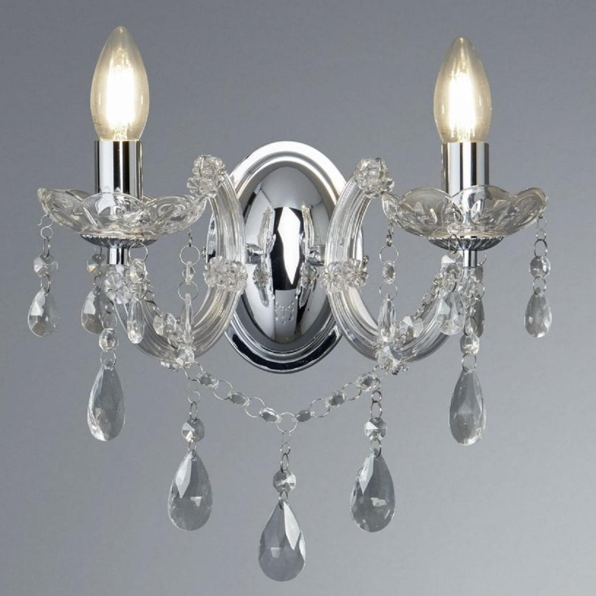 Marie Therese 2 Light Wall Light - Silver – image 2