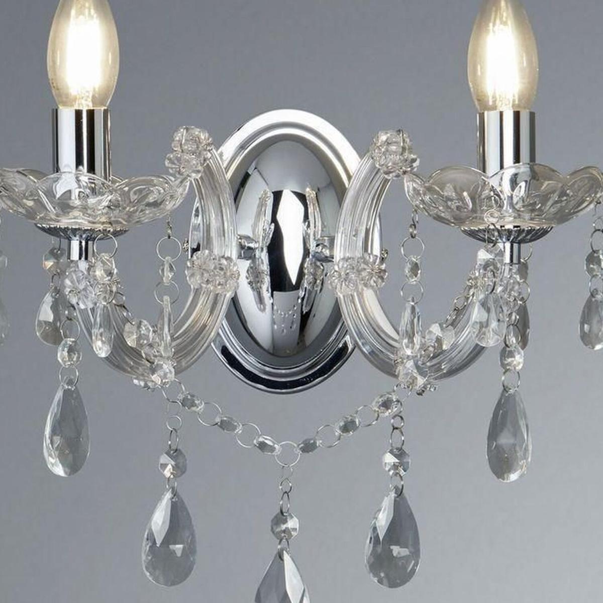 Marie Therese 2 Light Wall Light - Silver – image 3