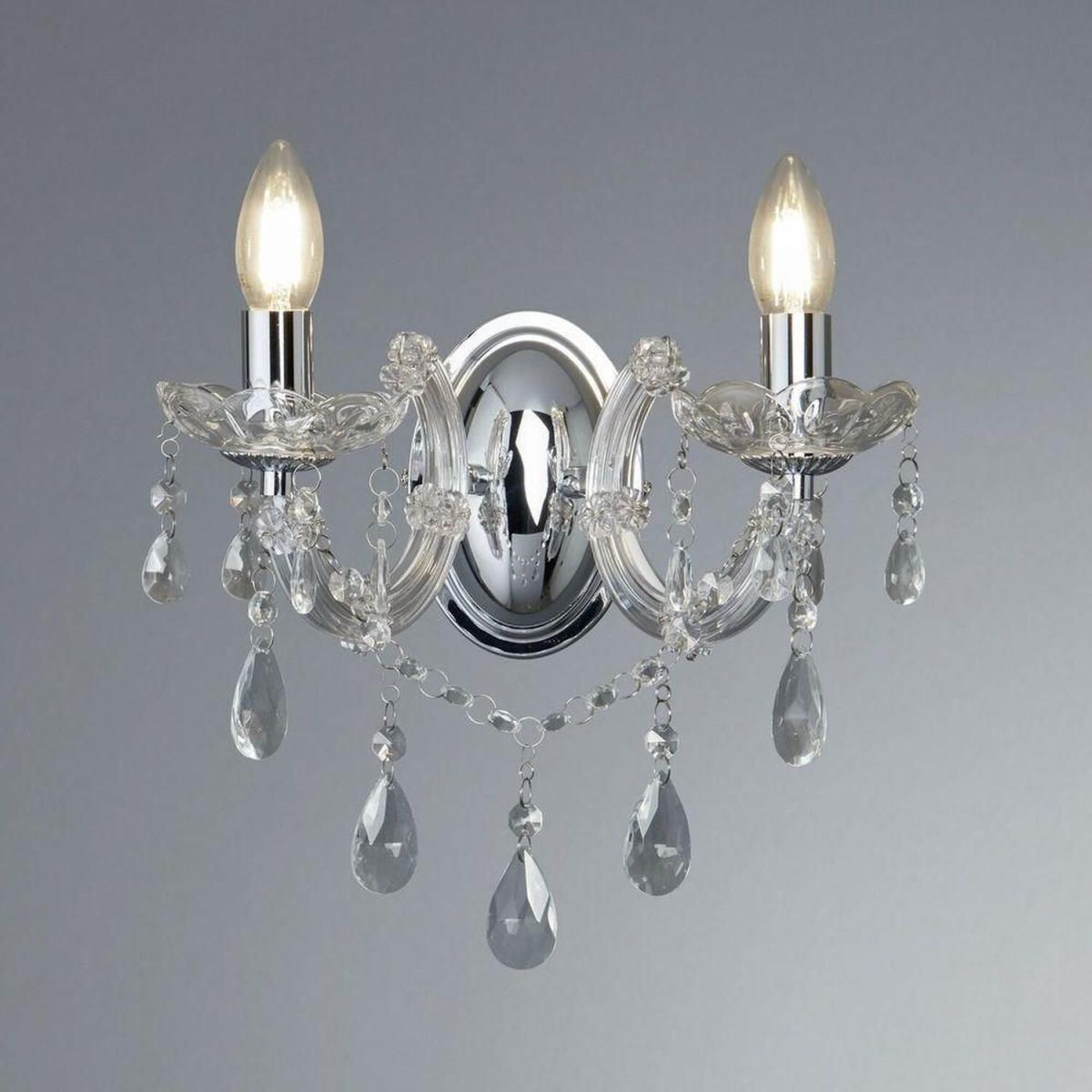 Marie Therese 2 Light Wall Light - Silver – image 4