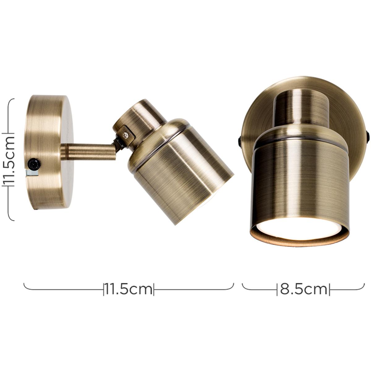 Modern Single Wall Spotlight In Gold Effect Finish - Gold – image 5