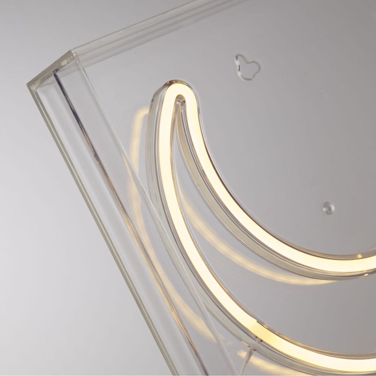 LED Neon Moon Wall Light  - White – image 2