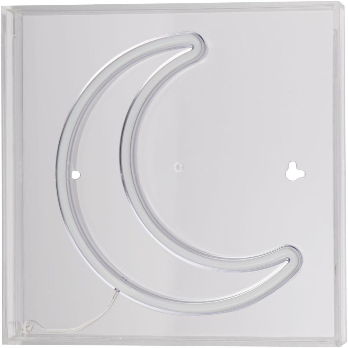 LED Neon Moon Wall Light  - White – image 3