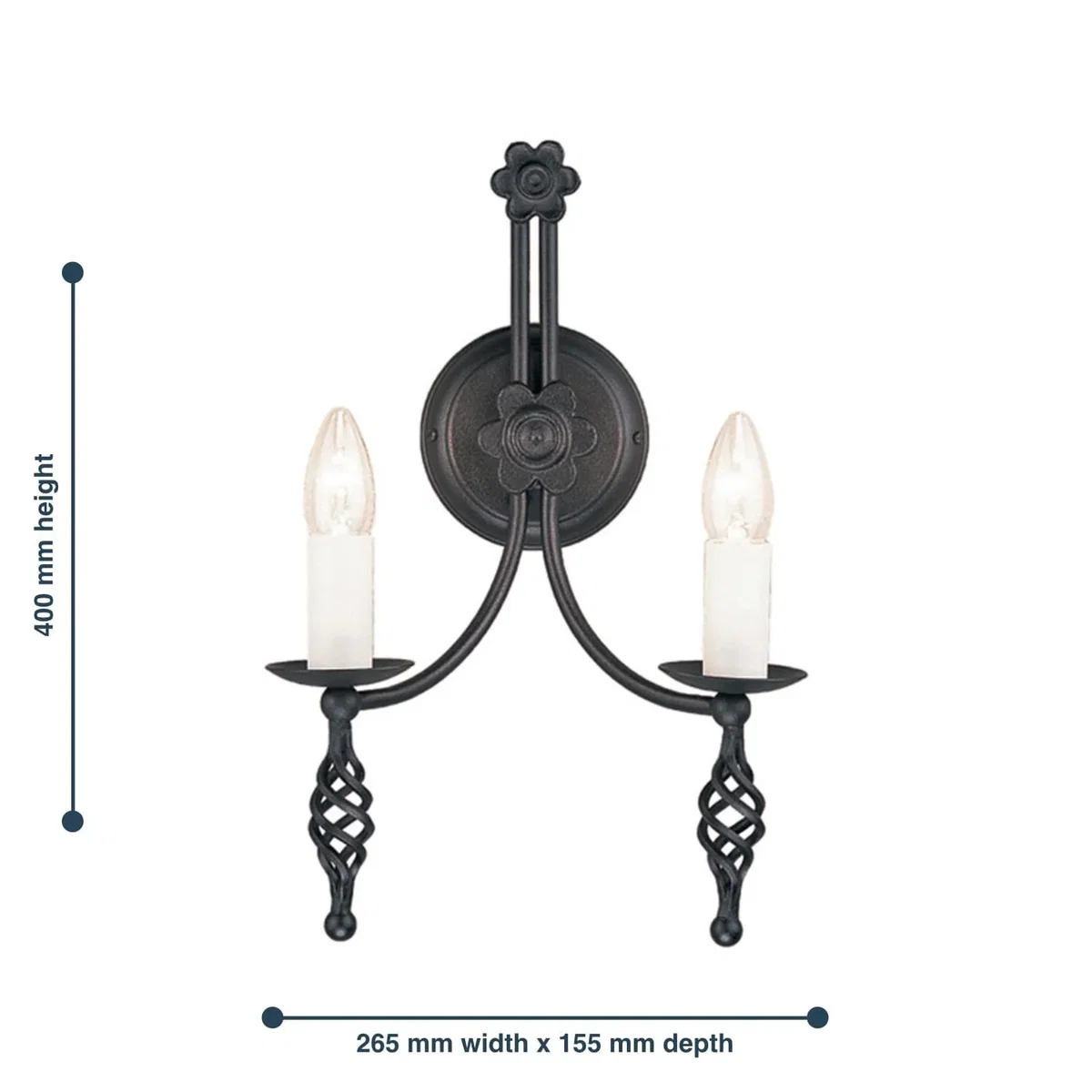 Elstead Lighting Belfry Wall Light Black - Black – image 3