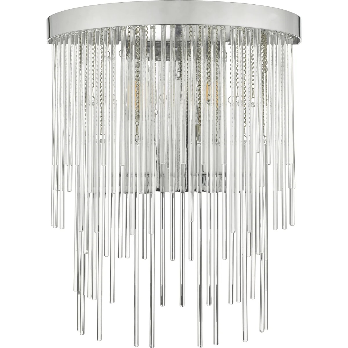 Isla 2 Light Wall Light Chrome Clear Glass – image 2