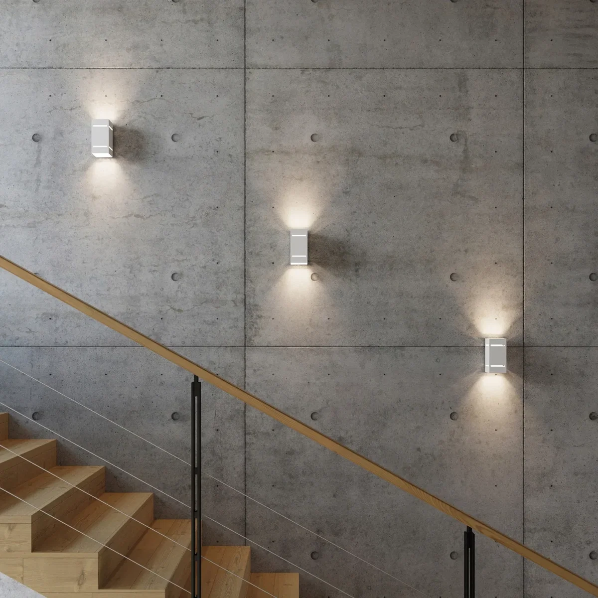 Wall lamp BLOCCO grey - white – image 5