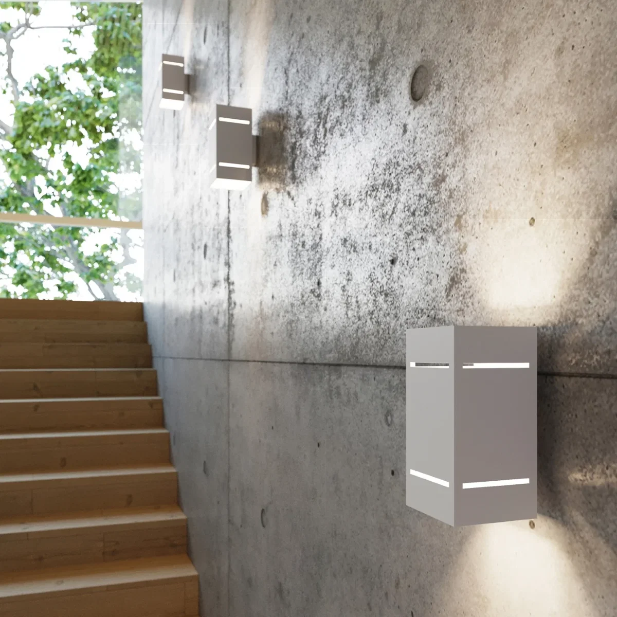 Wall lamp BLOCCO grey - white – image 7