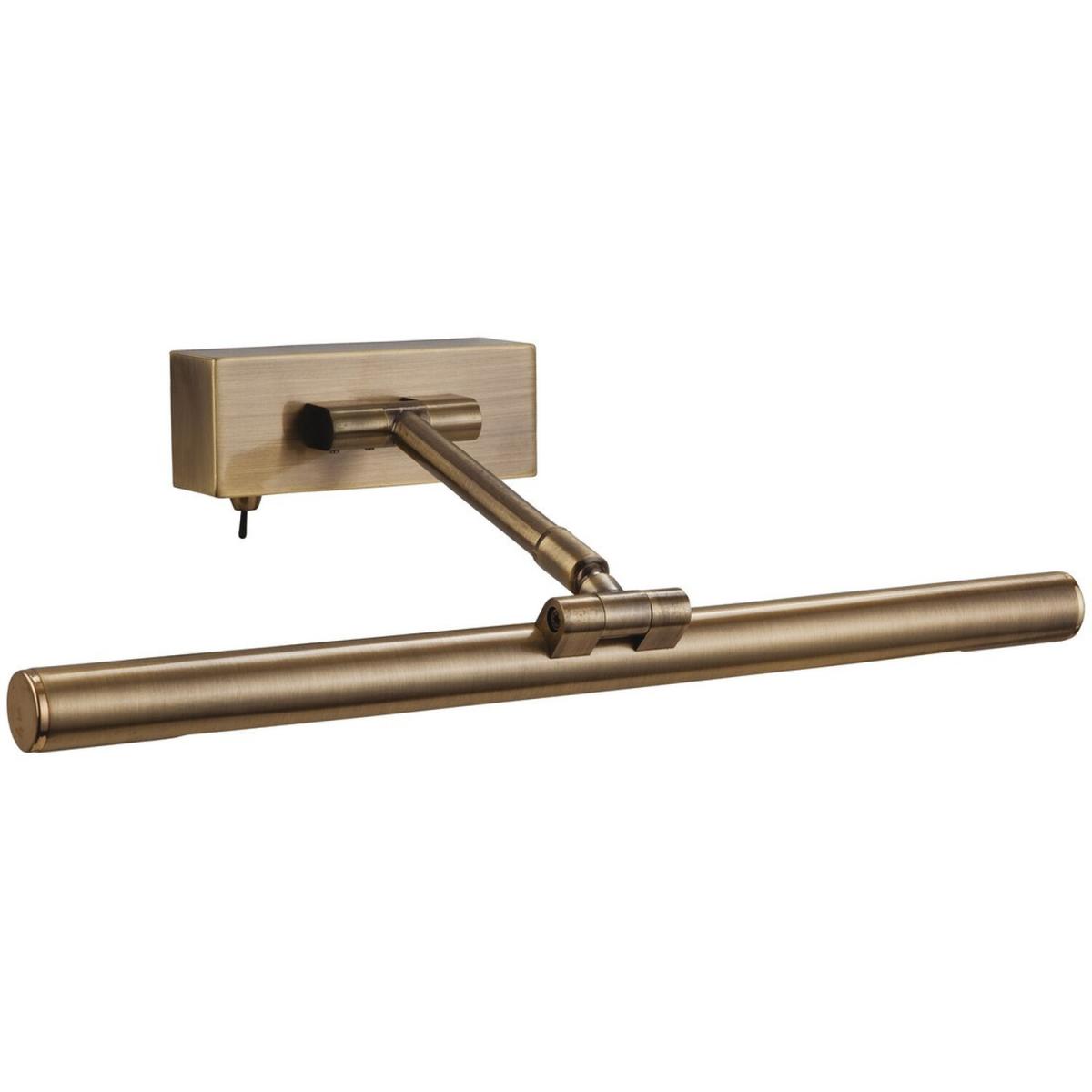 Picture 1 Light Wall Light - 8W T5 (Switched) Antique Brass - Antique Brass – image 2