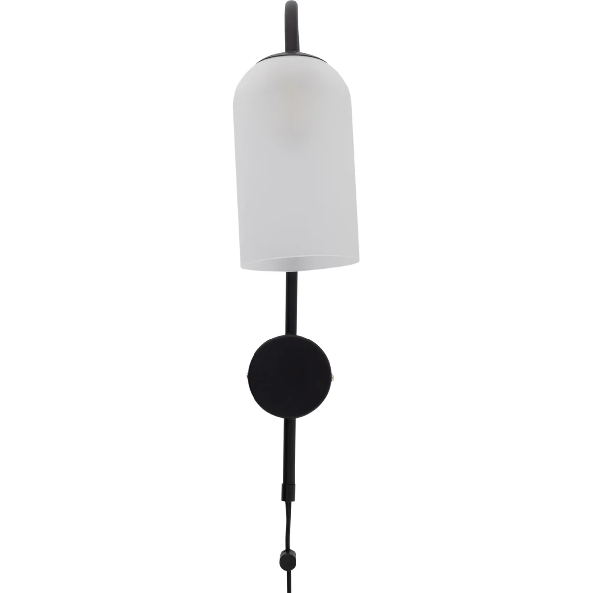 Victoria Plug In Wall Light - Black And Frosted Glass – image 3