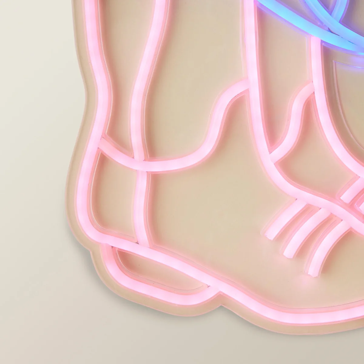Neon Cowboy Wall Light - White – image 1