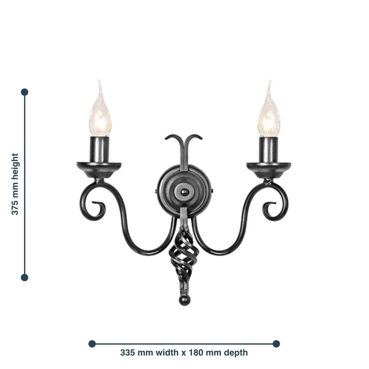 Harlech Wall Light Black - Black – image 3