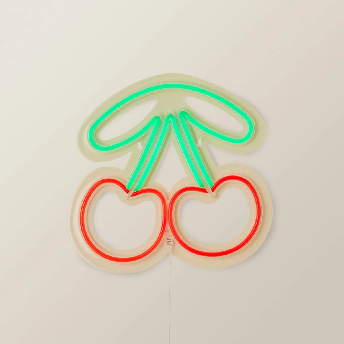 Neon Cherries Wall Light - White – image 3