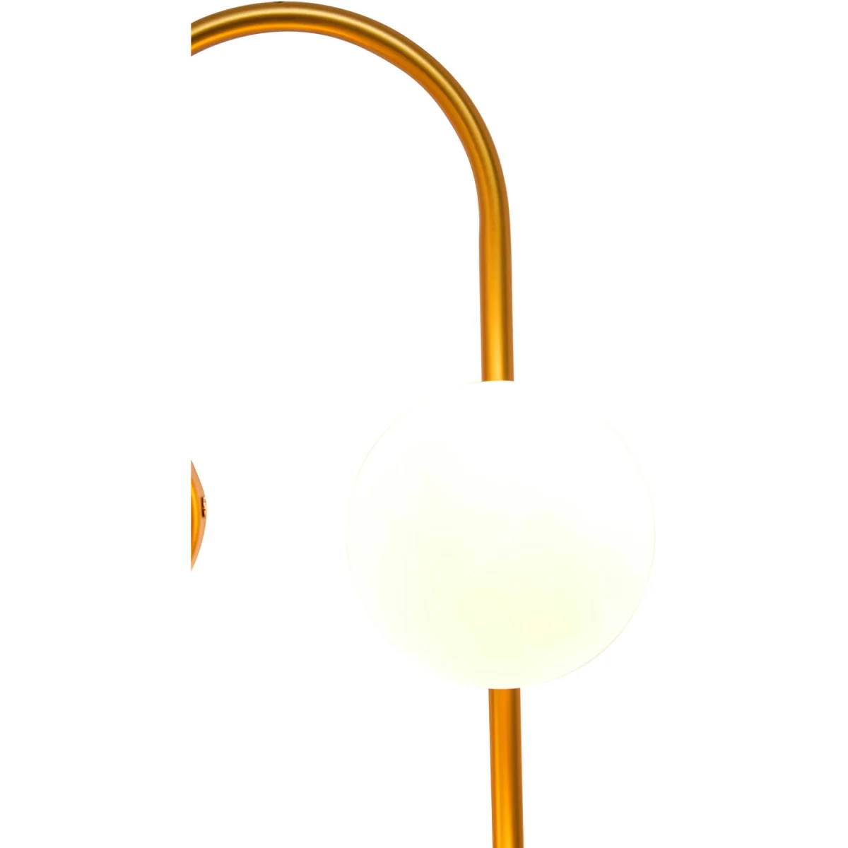 Abira Four Bulb White Glass Wall Light - Gold, White – image 2