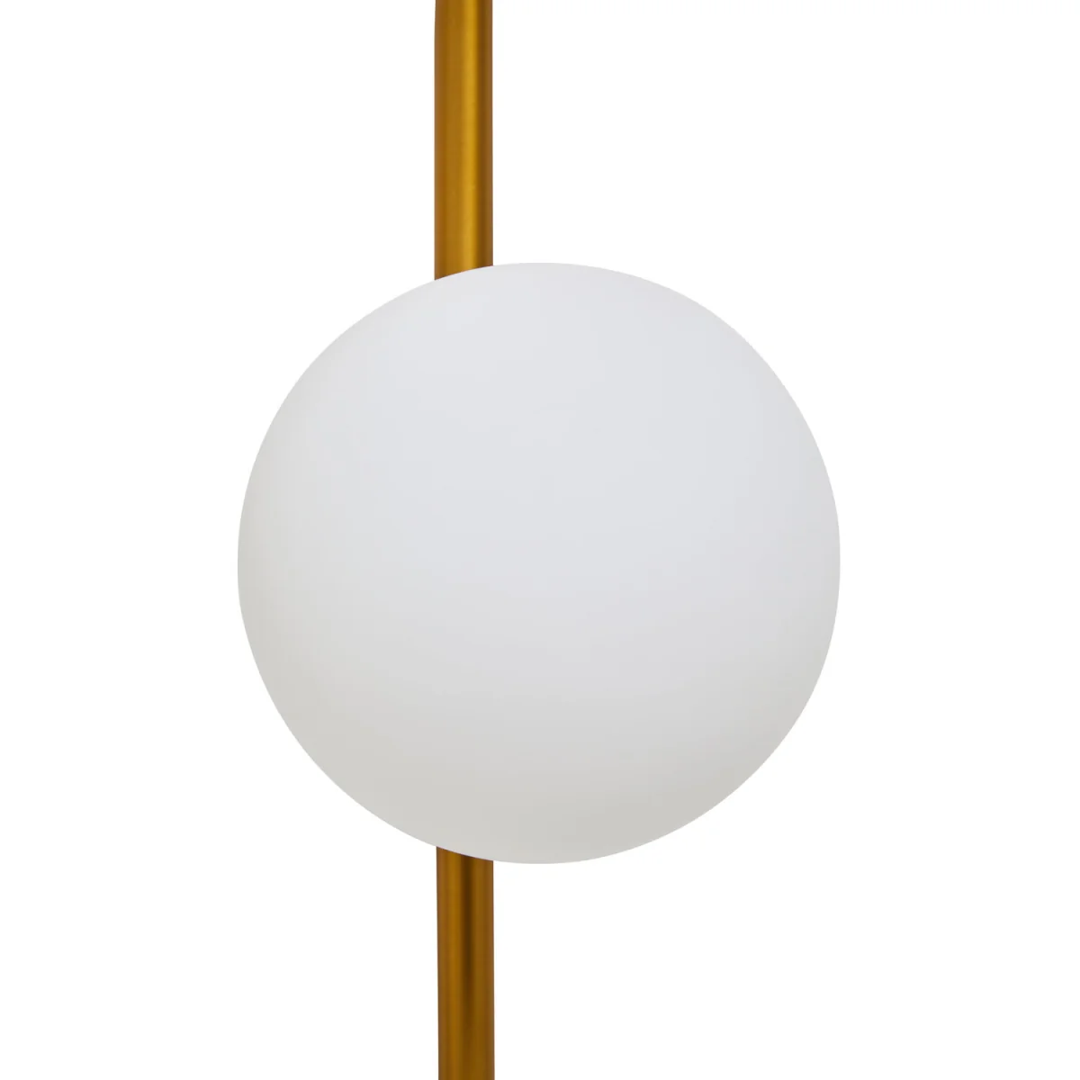 Abira Four Bulb White Glass Wall Light - Gold, White – image 3
