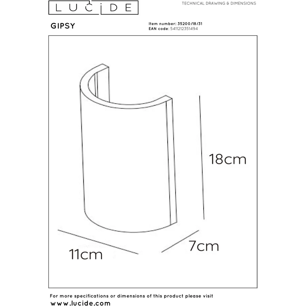 Gipsy Wall Light White - White – image 4