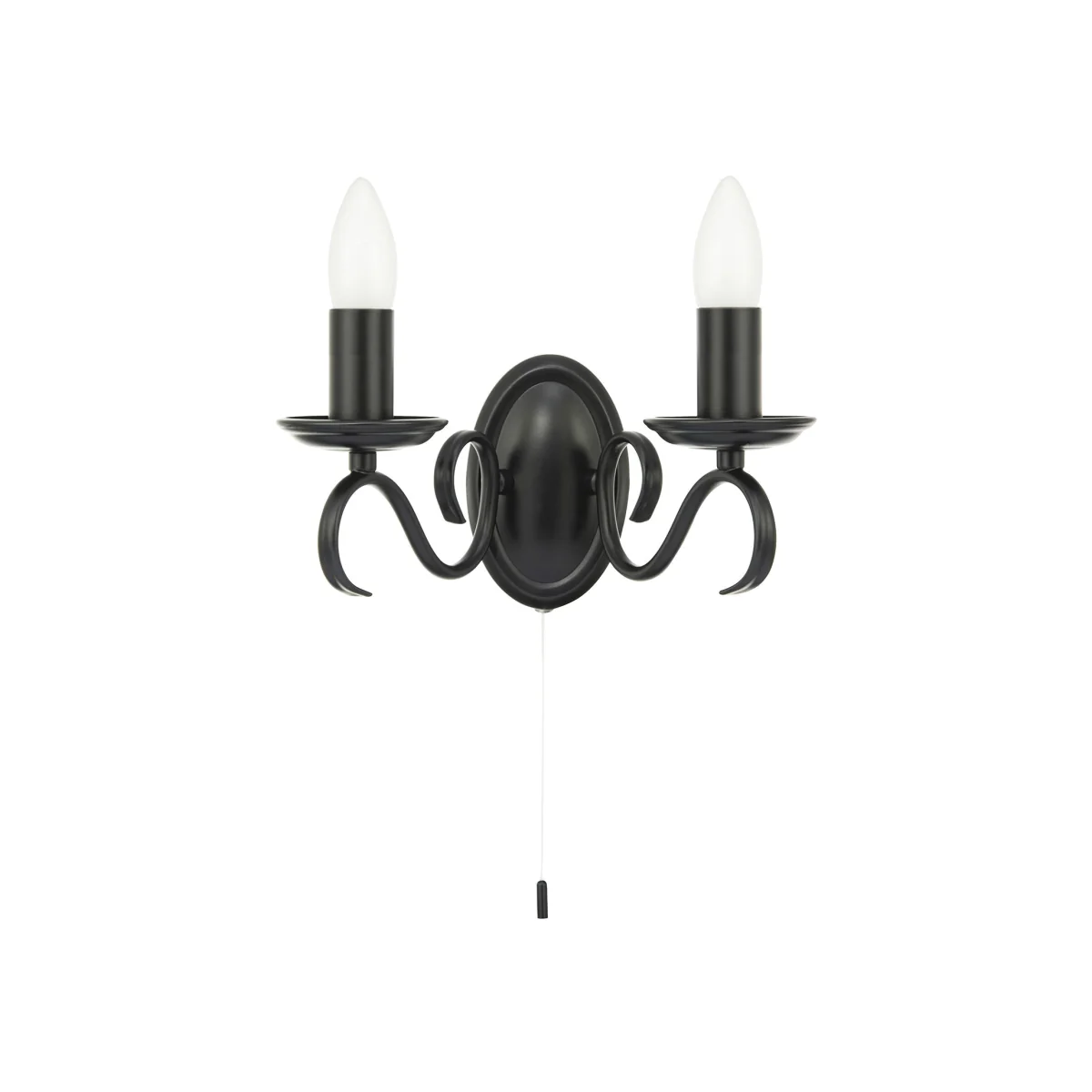 Traditional Wall Light Fixture with Pull Switch and Arms and Sconces – image 1