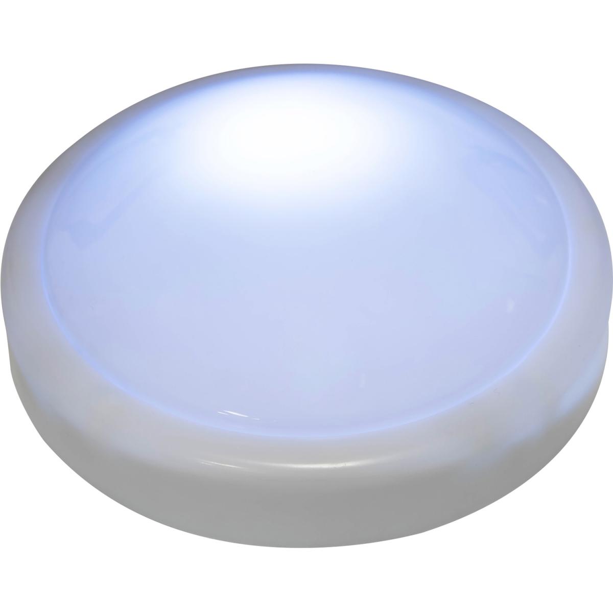 Cool White 14cm Round LED Push Light - White – image 3