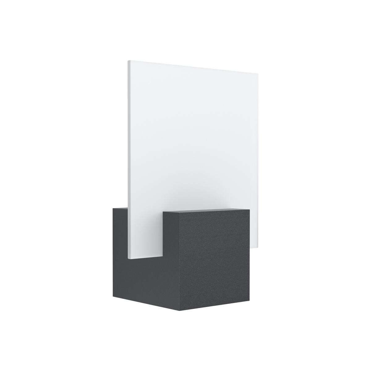 Eglo Adamello Metal And Glass Integrated LED IP44 Outdoor Wall Light - black – image 1
