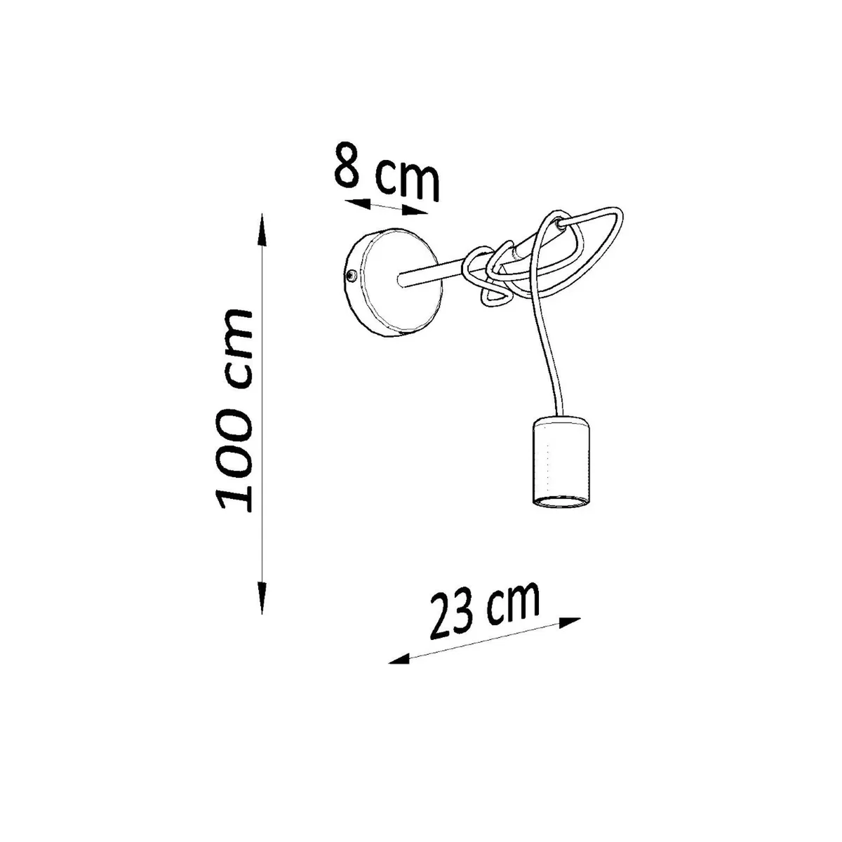 Wall lamp EDISON black - black – image 7