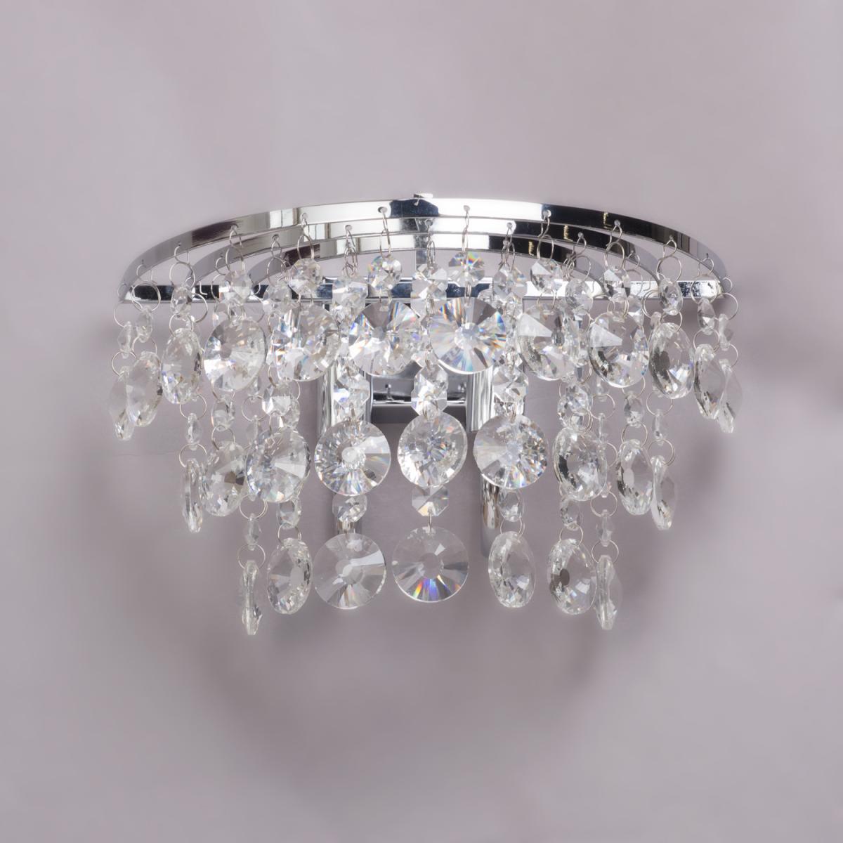 Montego Crystal Effect Wall Light - Chrome – image 4