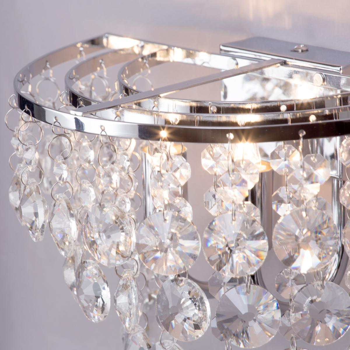 Montego Crystal Effect Wall Light - Chrome – image 5